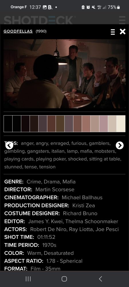 moodboard du court métrage